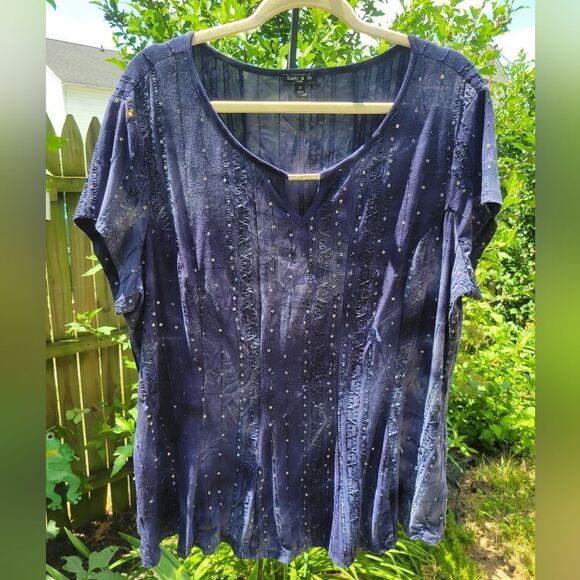 Blue Short Sleeve Tunic - Picture 2 of 9